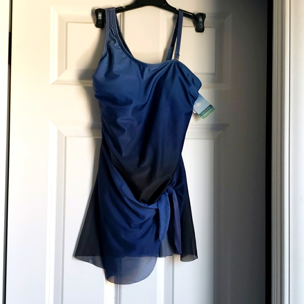 Island Waves blue ombre one piece swimsuit
